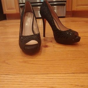Sparkly black heels